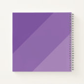 Paarse Dagboek Custom Initiaal Journal Notitieboek (Achterkant)