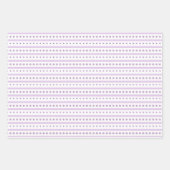 Paarse dagboeken, Stippen en harten, pakpapier Inpakpapier Vel (Voorkant)