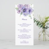 Paarse dagen, annemonen, Rozen, menu (Staand voorkant)