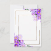 Paarse dagen/goudtrim bedankkaart (Achterkant)