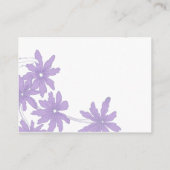 Paarse Dagen op White Wedding Reception Card Informatiekaartje (Achterkant)