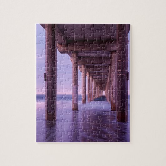 Paarse dageraad bij Scripps Pier Legpuzzel (Verticaal)