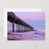 Paarse dageraad over pier, Californië Briefkaart (Voorkant / Achterkant)