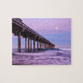 Paarse dageraad over pier, Californië Legpuzzel (Horizontaal)