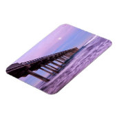 Paarse dageraad over pier, Californië Magneet (Linkerzijde)