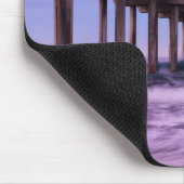 Paarse dageraad over pier, Californië Muismat (Hoek)