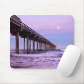 Paarse dageraad over pier, Californië Muismat (Met muis)