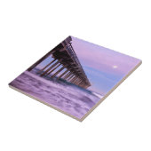 Paarse dageraad over pier, Californië Tegeltje (Zijkant)