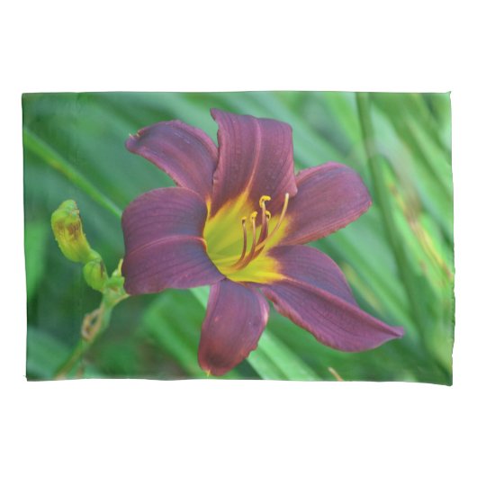 Paarse daglelie kussensloop (Voorkant)