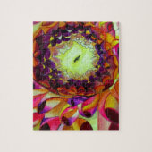 Paarse Dahlia abstracte originele bloemkunst Legpuzzel (Verticaal)