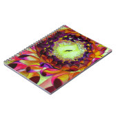 Paarse Dahlia abstracte originele bloemkunst Notitieboek (Linkerzijde)