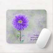 Paarse Dahlia Aquarel Muismat (Met muis)