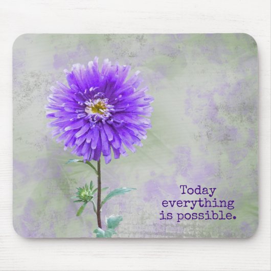 Paarse Dahlia Aquarel Muismat (Voorkant)
