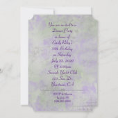 Paarse Dahlia Birthday Party Kaart (Achterkant)