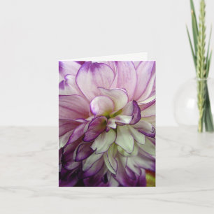 Paarse Dahlia Blank Kaart