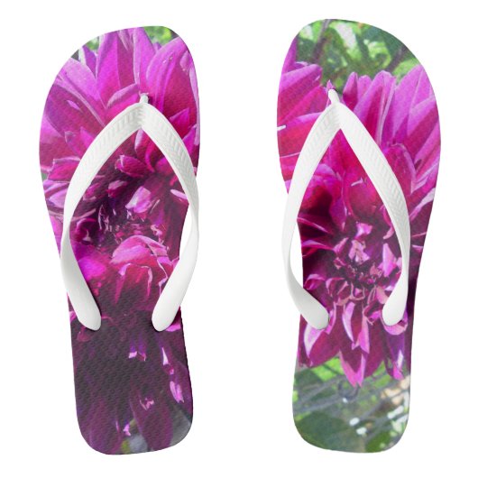 Paarse Dahlia BloedTeenslippers Teenslippers (Voetbed)