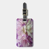 Paarse Dahlia Design Bagagelabels (Voorkant verticaal)