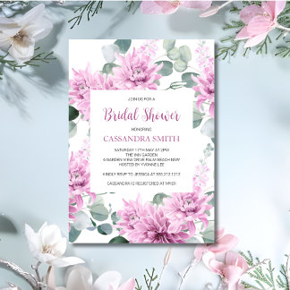 Paarse Dahlia Eucalyptus Botanisch Vrijgezellenfee Kaart