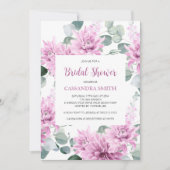 Paarse Dahlia Eucalyptus Botanisch Vrijgezellenfee Kaart (Voorkant)