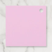 Paarse Dahlia Eucalyptus Botanische Bruidsdouche Bedankjes Labels (Achterkant)