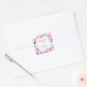 Paarse Dahlia Eucalyptus Botanische Bruidsdouche  Vierkante Sticker (Envelop)