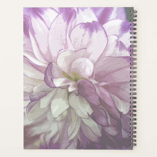 Paarse Dahlia Floral Weekly/Maandelijkse Planner (Achterkant)