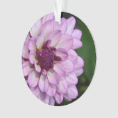 Paarse dahlia flower bloesems kerstfeest ornament (voorkant)
