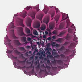 Paarse Dahlia Flower Keepsake Afbeelding Ornament Kaart (Achterkant)