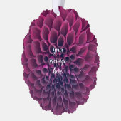 Paarse Dahlia Flower Keepsake Afbeelding Ornament Kaart (Links)