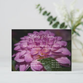 paarse dahlia flower RSVP trouwuitnodiging (Staand voorkant)