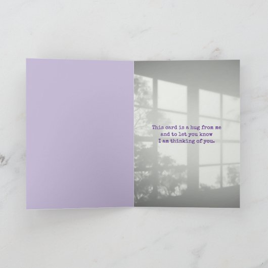 Paarse Dahlia in Window Shadow Kaart (Binnen)