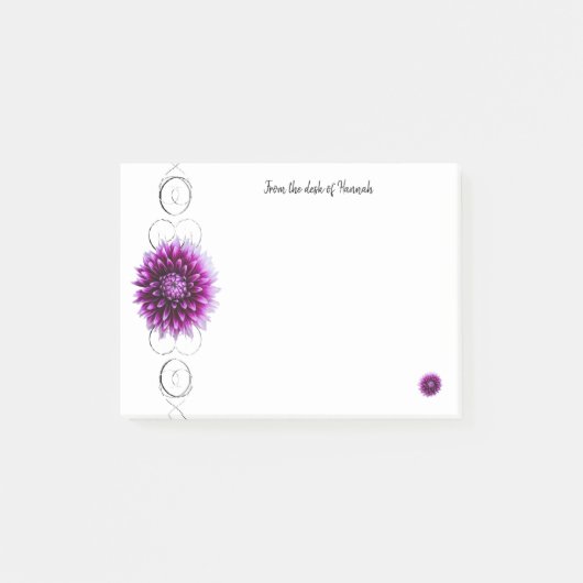 Paarse Dahlia Persoonlijke opmerkingen Post-it® Notes (Voorkant)
