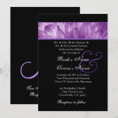 Paarse Dahlia Petals Bruiloft Metallic Papier Kaart (Voorkant / Achterkant)