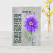 paarse dahlia voor de verjaardag van de dochter kaart (Gele Bloem)