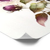 Paarse Dahlias Bloem Kunstprint Poster (Hoek)