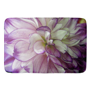 Paarse Dahlias Design Bath Mat