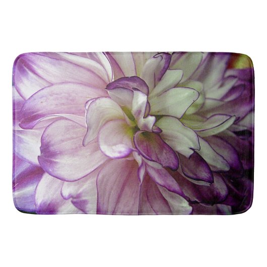 Paarse Dahlias Design Bath Mat (Voorkant)