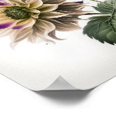 Paarse Dahlias Flower Art Print Poster (Hoek)