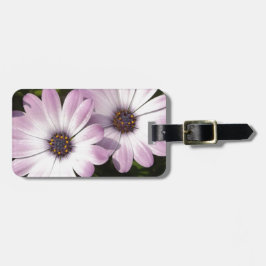 Paarse Daisies Bagagelabel