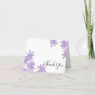 Paarse Daisies Bridesmaid Dank je wel Kaart