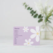 Paarse Daisies - Chubby Visitekaartje (Staand voorkant)
