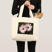 Paarse Daisies Grote Tote Bag (Voorkant (product))