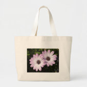 Paarse Daisies Grote Tote Bag (Voorkant)