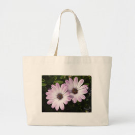 Paarse Daisies Grote Tote Bag