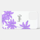 Paarse Daisies op White Case-Mate iPhone Case (Achterkant (horizontaal))