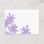 Paarse Daisies op White Wedding Place Cards Plaatskaartje (Achterkant)