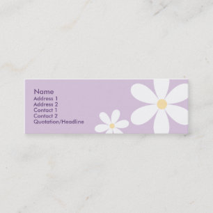 Paarse Daisies - Skinny Mini Visitekaartje