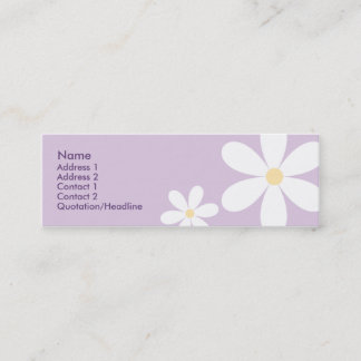 Paarse Daisies - Skinny Mini Visitekaartje