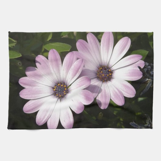 Paarse Daisies Theedoek (Horizontaal)