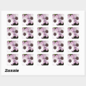 Paarse Daisies Vierkante Sticker (Vel)